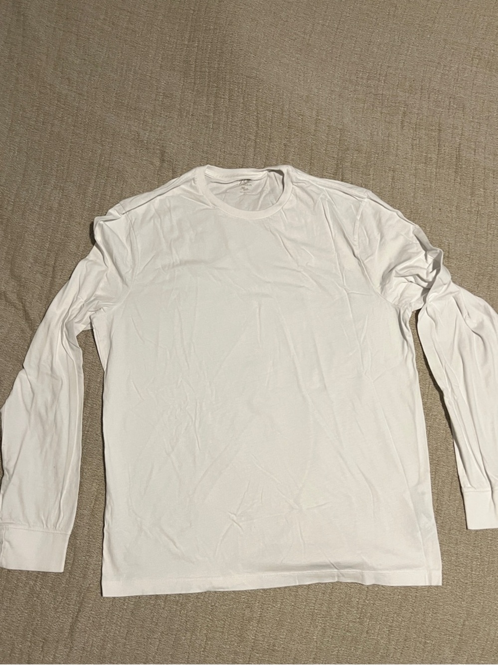 J. Crew White Long Sleeve Crewneck Tee